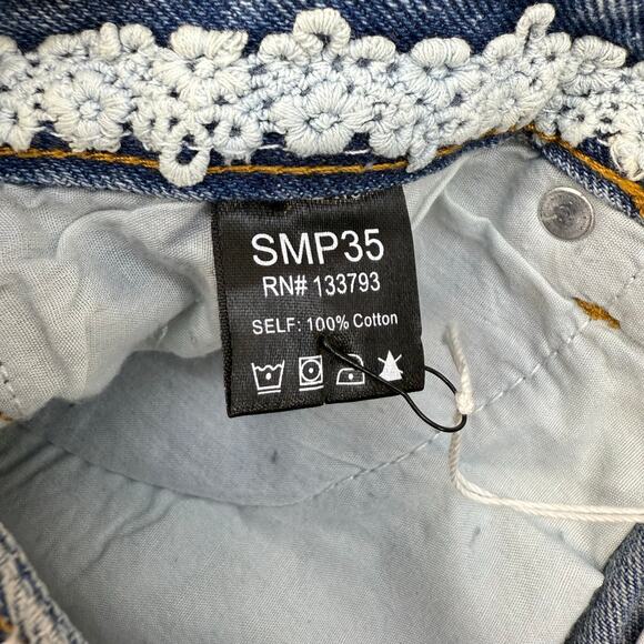 Pol Anthropologie Women's Reckless Boyfriend Distressed Jeans SMP35 Sz.M Preppy - Picture 9 of 16